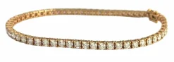 Bracelet ligne en or rose serti de 60 brillants