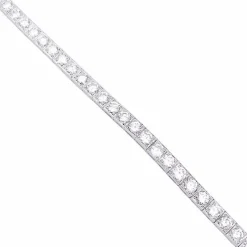 Bracelet ligne or blanc, platine, diamants.