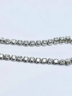 Bracelet ligne or blanc serti de 41 diamants 4,10 carats