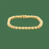 Bracelet Ligne or jaune et diamants jaunes