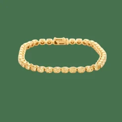 Bracelet Ligne or jaune et diamants jaunes