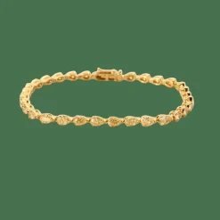 Bracelet Ligne or jaune et diamants jaunes