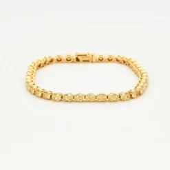 Bracelet Ligne or jaune et diamants jaunes