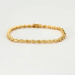 Bracelet Ligne or jaune et diamants jaunes