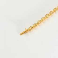 Bracelet Ligne or jaune et diamants jaunes