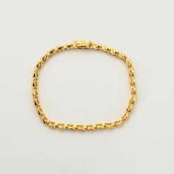 Bracelet Ligne or jaune et diamants jaunes