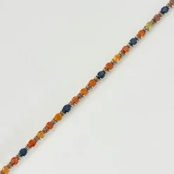 Bracelet ligne Saphirs de couleur