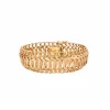 Bracelet maille américaine, or rose