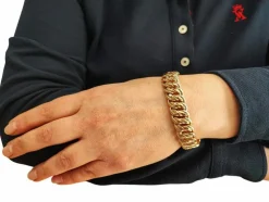Bracelet maille américaine or jaune