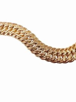 Bracelet maille américaine or jaune