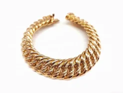 Bracelet maille américaine or jaune