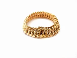 Bracelet maille américaine or jaune