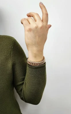 Bracelet maille américaine or jaune