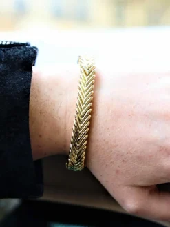 Bracelet Maille chevron Or jaune