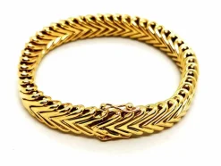 Bracelet Maille chevron Or jaune