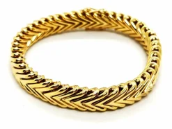 Bracelet Maille chevron Or jaune