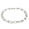 Bracelet Maille fantaisie Or blanc
