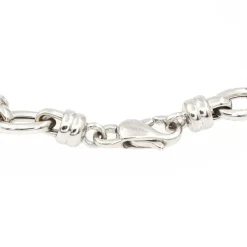 Bracelet Maille fantaisie Or blanc