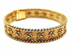 Bracelet Maille fantaisie Or jaune, Or blanc, Or rose