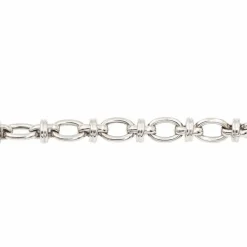 Bracelet Maille fantaisie Or blanc