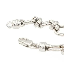 Bracelet Maille fantaisie Or blanc