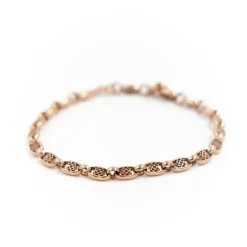Bracelet Maille filigrane Or rose