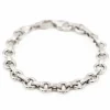 Bracelet Maille jaseron Or blanc