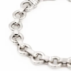 Bracelet Maille jaseron Or blanc