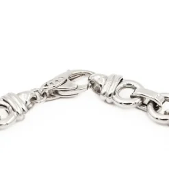 Bracelet Maille jaseron Or blanc