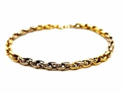 Bracelet Maille ovale Or jaune, Or blanc
