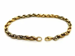 Bracelet Maille ovale Or jaune, Or blanc