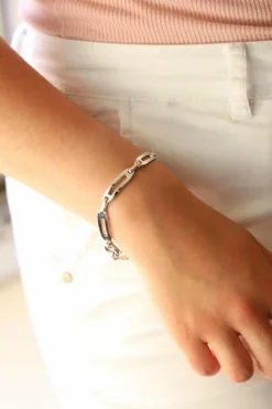 Bracelet Maille souple Or blanc