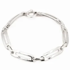 Bracelet Maille souple Or blanc