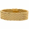 Bracelet maille tressée en or jaune