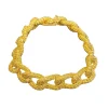 Bracelet mailles souples torsadées en or jaune