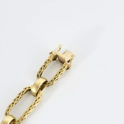 Bracelet maillons mats et polis or jaune