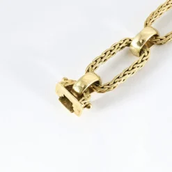 Bracelet maillons mats et polis or jaune