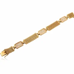 Bracelet maillons pavés diamants