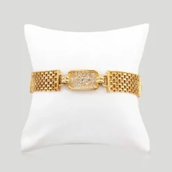 Bracelet maillons pavés diamants