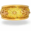 Bracelet Manchette 1950 or jaune
