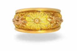 Bracelet Manchette 1950 or jaune