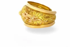 Bracelet Manchette 1950 or jaune