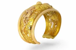 Bracelet Manchette 1950 or jaune