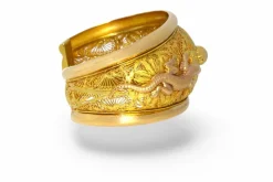 Bracelet Manchette 1950 or jaune