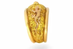 Bracelet Manchette 1950 or jaune
