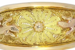 Bracelet Manchette 1950 or jaune