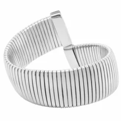 Bracelet manchette Carloro Perrota en or et diamants gris
