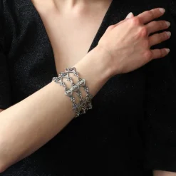 Bracelet manchette en argent