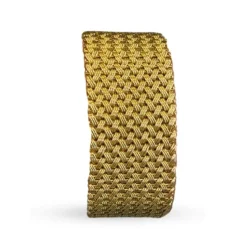 Bracelet Manchette mailles tressées en or jaune 18 carats