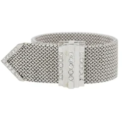 Bracelet Manchette Or blanc Diamant